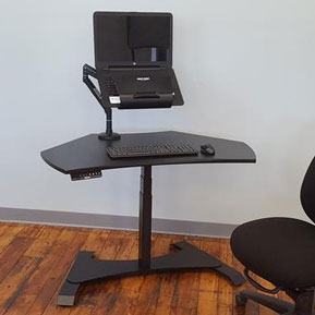 Small Footprint Sit-Stand Workstation  Adjustable Height Desks – Summit  Ergonomics